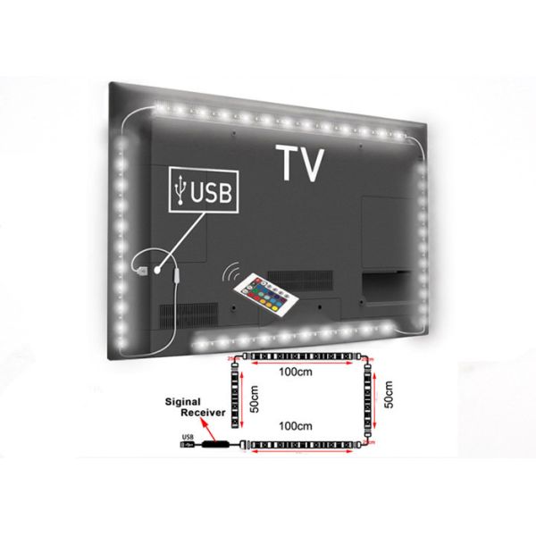 Quality OEM USB LED Strip RGB Flexible 5050 SMD HDTV Desktop TV Background Bande strip lighting wholesale