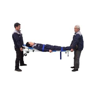 China Blue Aluminum Alloy Folding Stretcher Manual Foldable Canvas Stretcher on sale