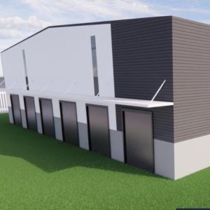 Portal Structure Steel Structure Workshop With Drawing Design And PVC Downpipe