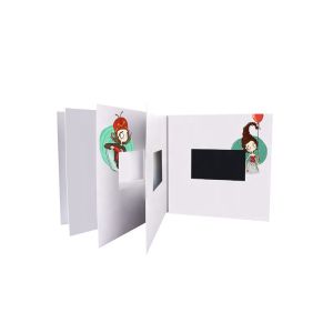 1200mAh Rechargeable LCD Video Business Cards Digital Video Booklet With CE Rohs