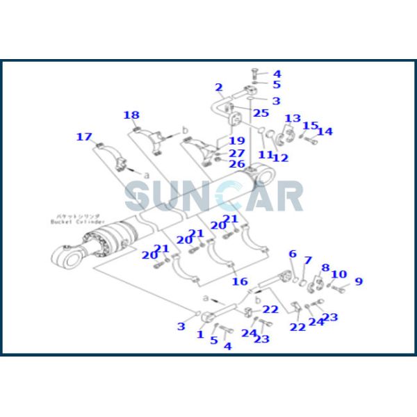 Quality 707-99-77010 7079977010 Loader Bucket Cylinder Service Kit For PC1250-7 wholesale