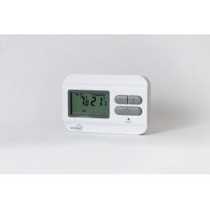 White RF Room Thermostat With AUTO / MANUAL Switch , Rf Electronic Thermostat