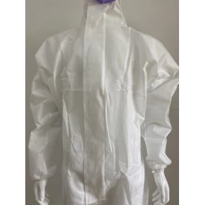 Cheap Type 5 &amp; 6 Coverall Waterproof Microporuous Medical Protection Suit White With Hood for sale
