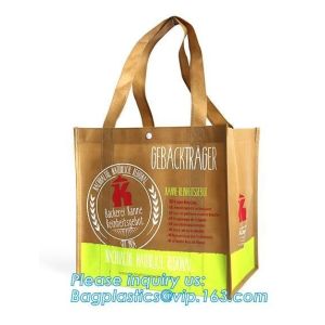 Promotional custom LOGO printed gift Laminated PP Non Woven Bag， Promotion china