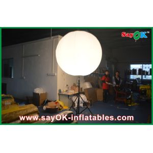 Led Bulb Diameter 2m Inflatable Advertising Balloons Stand Pole