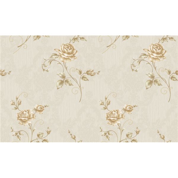 Quality Beautiful Rose Flower Design Wallpaper Deep Embossed With 1.06*15.6m Size wholesale