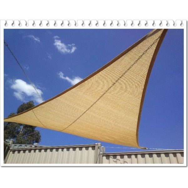 HDPE Knitted Fabric Sun Shade Sail For Outdoor Canopy Patio Lawn 180g / sqm