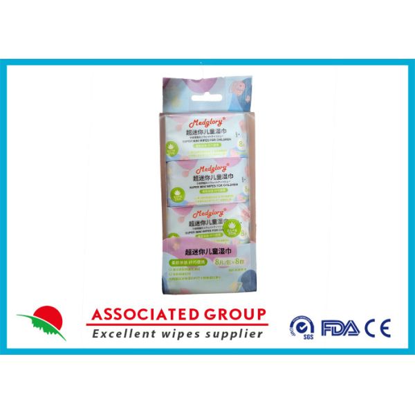 Quality 8pcs Super Mini Baby Wipes With Aloe Vera Extract wholesale