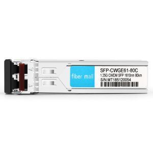 Cisco CWDM-SFP-1610 Compatible 1.25G CWDM SFP 1610nm 80km LC SMF DDM Transceiver