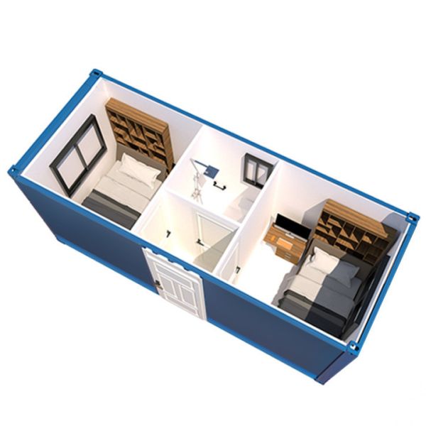 Quality Strong Durability Prefabricated Container House, Prefab Metal House With Rock Wool Sandwich Panel Insulation wholesale