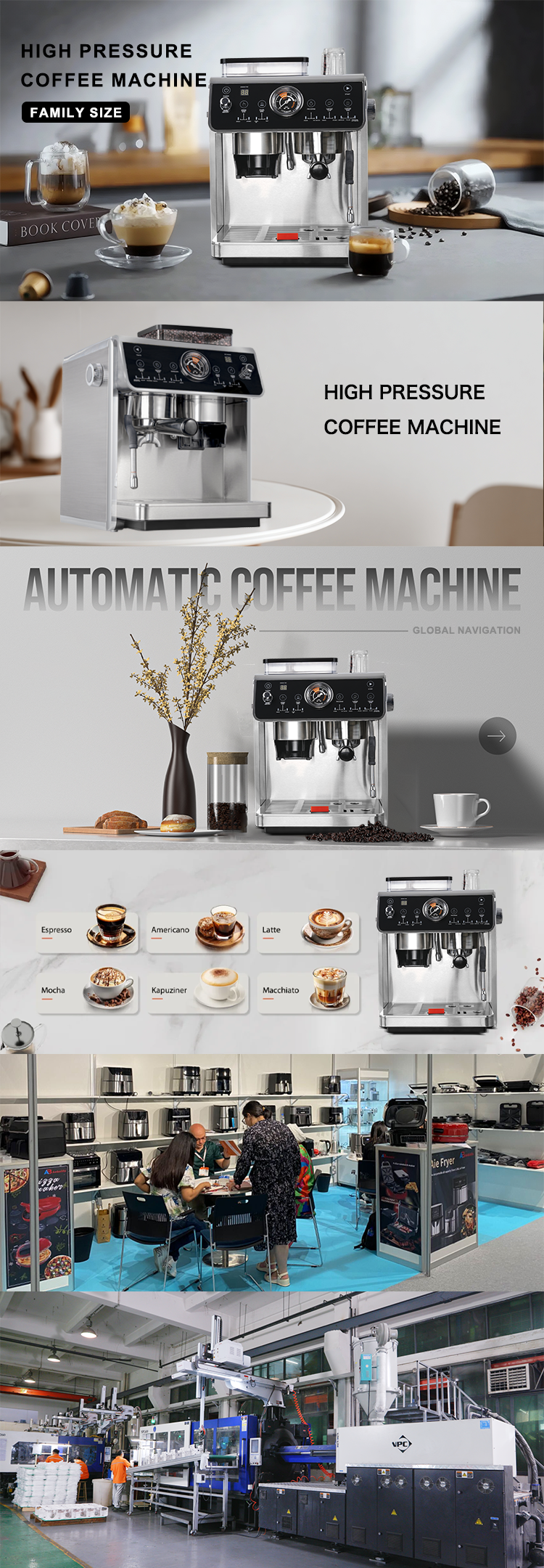 Coffee Maker Machine Espresso Coffee Makers Capsules 2800W