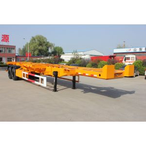 30 tons Max Payload Steel Skeleton Container Semi Trailer for 2 Axles 20ft 40ft