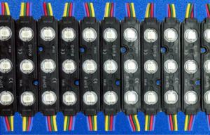China High Brightness 3 Chips Led Module SMD 5050 / RGB LED Module Waterproof With Lens on sale