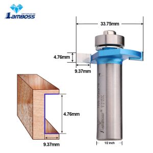 Cheap Lamboss &quot;T&quot; Type Bit With Bearing For Woodworking Two Flush Cutting Router Bit for sale