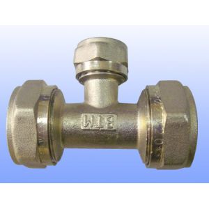 compression brass fitting reduce tee for PEX-AL-PEX