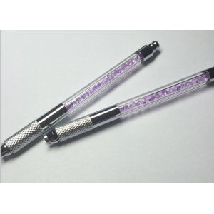 China Newest Pink Crystal Manual permanent tattoo pen Eyebrow Handmade Pen on sale