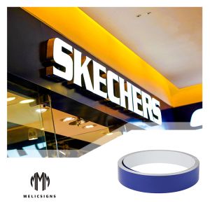 0.6mm 10cm Width Led Channel Letter Anodized Aluminum Trim Cap