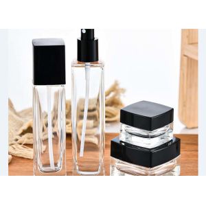 SGS 40ml 100ml 120ml 20g 50g Cosmetic Bottle And Jar Square Pump Bottle