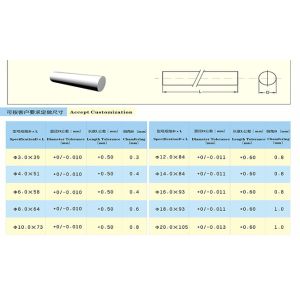 Polished Tungsten Carbide rod custom size cemented carbide parts custom size