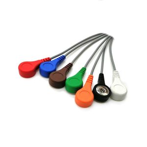 OEM ODM Schiller ECG Holter Cable Grey TPU 10 Leads Banana Cable