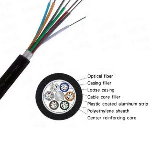 24 Core Armoured Fiber Optic Cable Single Mode GYTA Aerial Fiber Cable