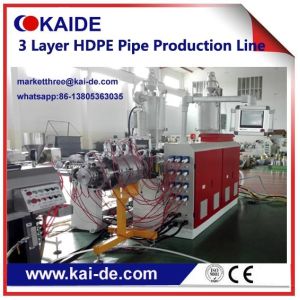 Cheap PE irrigation pipe making machine 20-110mm 3 layer high speed extrusion 30m/min for sale