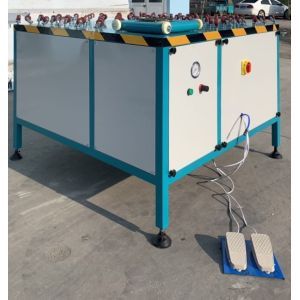 2500mm Rotating Glass Turning Table With Rollers Double Glass Processing