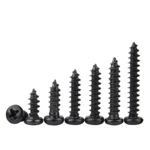 China Black Zinc Metal Pan Head Self-Tapping Screws DIN7981 for Healthcare Applications on sale