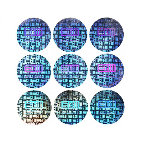 Reflection Rainbow Holographic Stickers Labels Custom Holographic Security