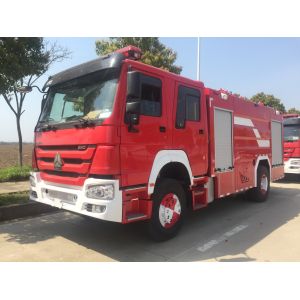China HOWO Water Foam Fire Fighting Truck , 4x2 8 Ton Emergency Rescue Vehicle on sale