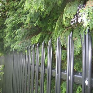 Custom Steel Fencing Black Galvanized Steel Pipe Fence Galvanized Palisade fence