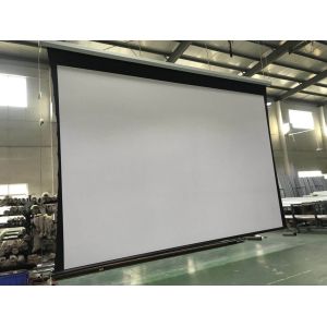 China 400 Inch Projector Screen Large Motorized With HD Mate White Fabric on sale