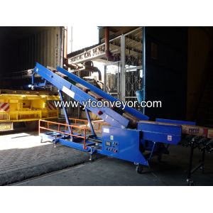 Telescopic portable loading/unloading truck belt conveyor