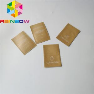 China Eco Friendly Custom Printing Kraft Paper Bags Flat Body Scrub Powder Packaging on sale