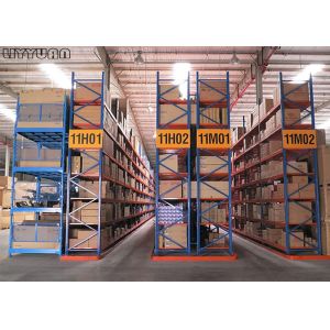 Powder Coated Very Narrow Aisle Racking Height 800-1500mm Depth 1.5-2.5mm