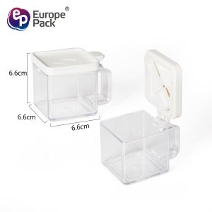 Transparent spice Jar set plastic seasoning box spice jar with spoon kitchen