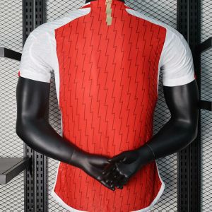 Permeable Red Football Shirt Durable Polyester Player Edition Jersey