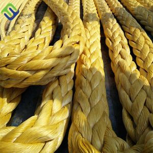 Floating High Tensile 12 Strand Briaded UHMWPE Mooring Rope Towing Rope