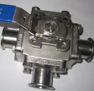 Quality 3 Way Casting Iron Ball Valve With Direct Mounting with 1000WOG wholesale