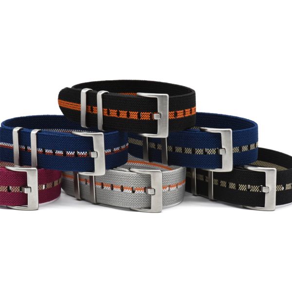 Quality JUELONG 18 20  22mm Adjustable Elastic Nylon Braided Strap Parachute Elasticated Woven Watch Band wholesale