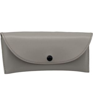 China White Classic Custom Leather Glasses Case 171x76x38mm on sale