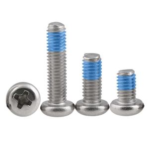 Cheap Stainless Steel Metric Thread-Locking Pan Head Phillips Screws M3M4 M5 M6 ANSI Standard for Secure and Durable Fastening for sale