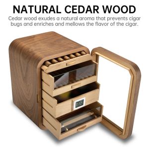 Custom High End Cigar Packaging Large Capacity Humidor Case