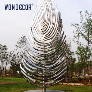 China Customized Stereoscopic Stainless Steel Tree Sculpture Garden Decoration Abstract Geometric on sale