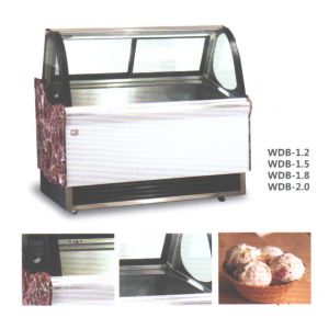 1200mm Ice Cream Showcase Freezer Tempered Glass With Transparent Conducting