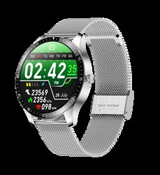 IP68 Silicone Smart Watch , 240*240 Smart Ecg Temperature Bracelet