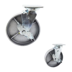 China 8x2 Inch Swivel Plate 660LBS Furniture Lockable Caster Wheels on sale