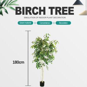 Factory Handmade Artificial White Birch Bonsai With Real Bark For Landscaping