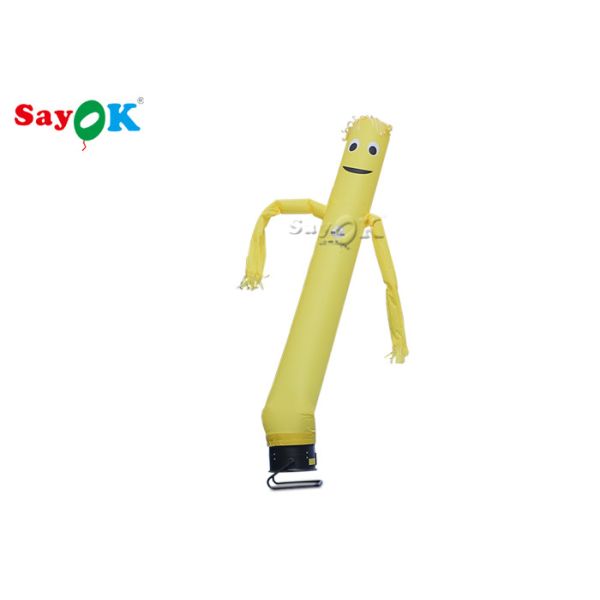 Dancing Air Man Yellow Checked Fabric Inflatable Air Dancer Balloon For Stage