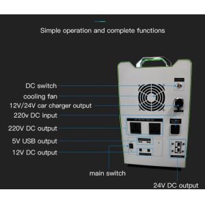Solar Photovoltaic 2000W Power Supply Lifepo4 Portable Power Station With MPPT